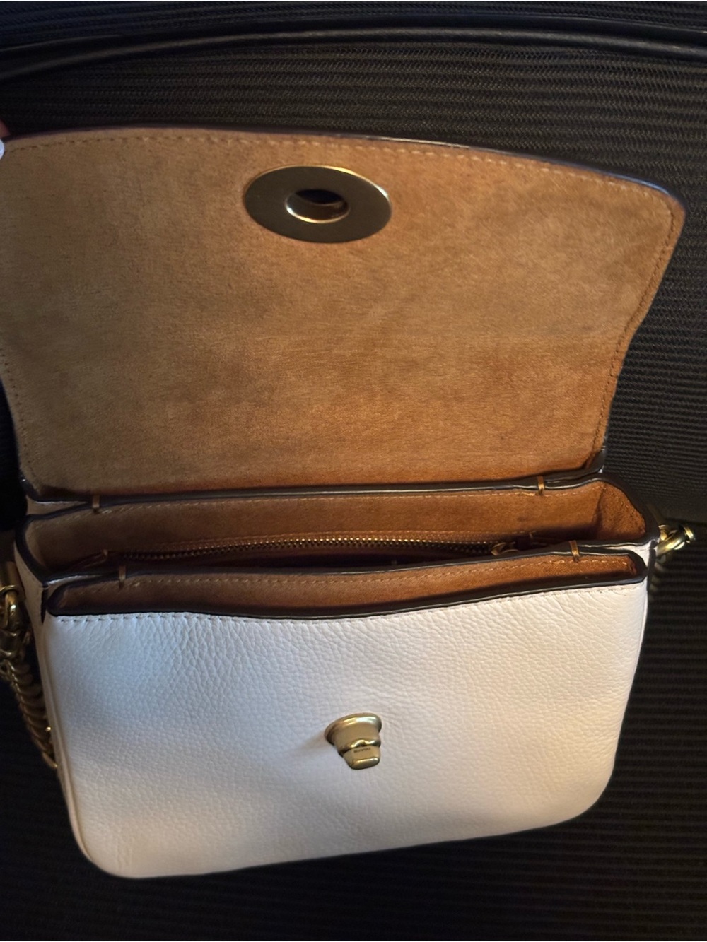 Coach Ivory Crossbody Bag with Gold Accents - Picture 7 of 15